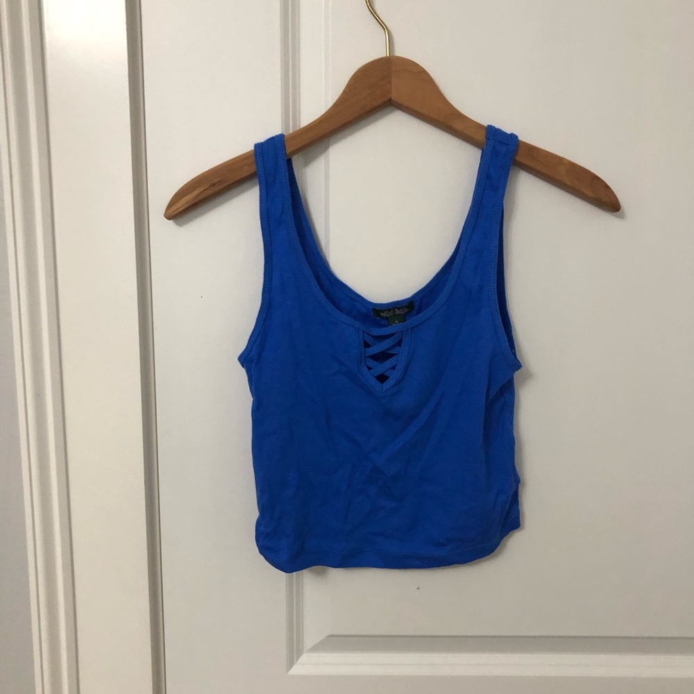 Crop tank blue